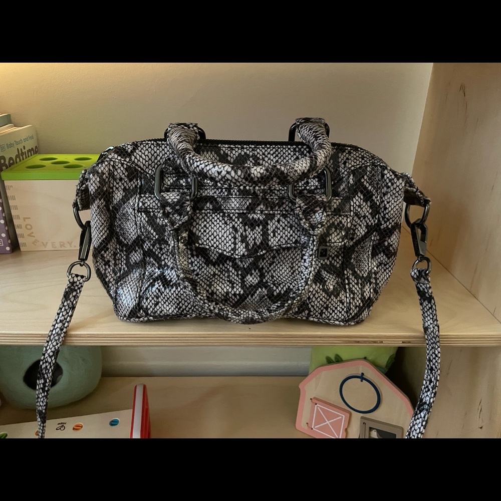 Rebecca minkoff snakeskin crossbody bag EUC